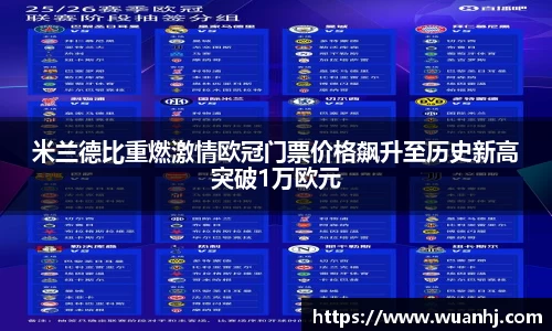 米兰德比重燃激情欧冠门票价格飙升至历史新高突破1万欧元